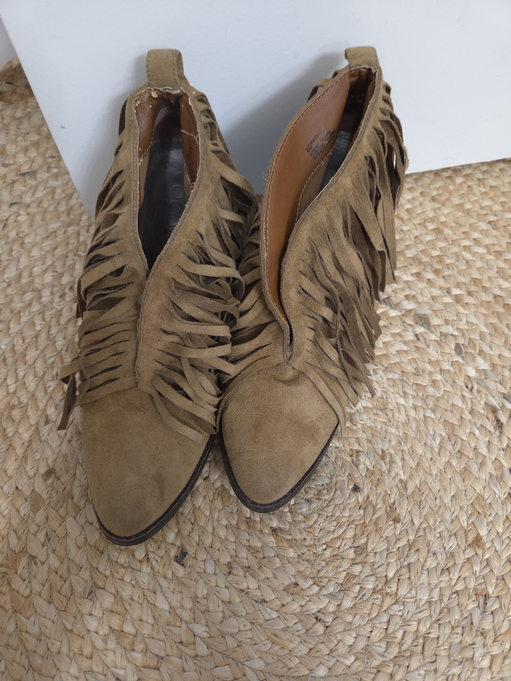 Coconuts By Matisse, The Lambert, Fringe Suede Ankle Booties - Tan